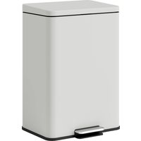 HOMCOM 20L Kitchen Bin with Soft-Close Lid and Stay-Open Function, Pedal Bin with Removable Inner Bucket for Kitchen, Office, Home, Cream