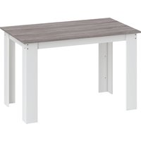 HOMCOM Dining Table for 4-6 People, Kitchen Table with Wood Effect for Dining Room, Grey