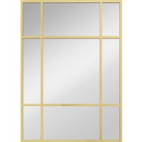 HOMCOM Wandspiegel 50 x 70 cm dekorativer Spiegel mit Metallrahmen, rechteckiger Spiegel für Schlafzimmer, Badezimmer Gold Aosom