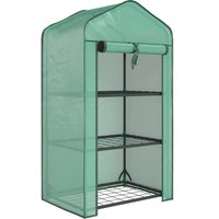 Outsunny Three-Tier Mini Greenhouse - Green