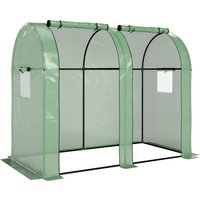 Outsunny Tomato Greenhouse, Garden Growhouse w/ 2 Roll-up Doors and 4 Mesh Windows, Portable Green House, 185 x 94 x 150cm, Green Aosom UK