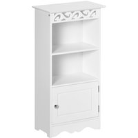 HOMCOM Badschrank Wäscheschrank Küchenschrank Lagerschrank MDF Weiß 40 x 23 x 80 cm Aosom
