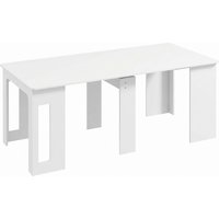 HOMCOM Esstisch, 60-180x85cm Ausziehbar Küchentisch für bis 6 Personen, Modern Esszimmertisch, für Wohnzimmer, Esszimmer, Küche, Weiß Aosom