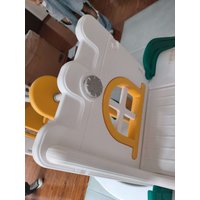 AIYAPLAY Parque Infantil 7 em 1 com Baloiço e Escorrega, Tema de Carro, Volante com Buzina e Arrumação, 1-4 Anos, Branco Aosom Portugal