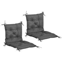 Outsunny Set of 2 Outdoor Seat Cushions 50W x 98L x 8Dcm Comfortable Seat Pad with Backrest for Sunbeds, Rocking Chairs, Loungers