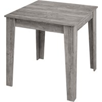 HOMCOM Dining Table for 4 People, Square Kitchen Table 80x80x75 cm with Non-Slip Feet, Grey Wood Effect | Aosom Ireland