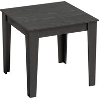Dining Table 4 x 80W x 75Hcm Modern Square Kitchen Table Wood Effect Tabletop Wood Effect