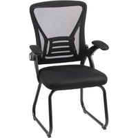 Office Chair Ergonomic Desk Chair No Wheels Mesh Backrest Steel Legs Home Conference Room