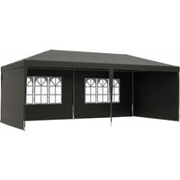Outsunny Party Tent Gazebo Marquee 6x3m Outdoor Patio Canopy Shelter with Windows Side Panels Dark Grey | Aosom Ireland