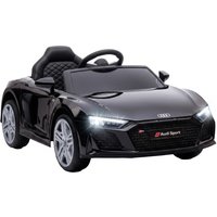 AIYAPLAY Licensed Audi R8 Spyder 12V Electric Car for Kids with Remote Control, Dual Motors, Rear Suspension, Soft Start, Black
