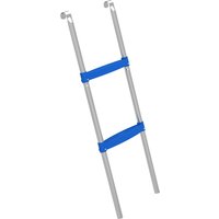 SPORTNOW Trampoline Ladder, 2-Steps with Horizontal Wide Steps, Universal Hook, Galvanised Steel Frame, 150kg Load Capacity