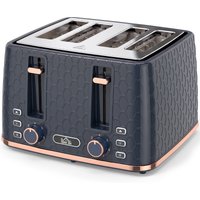 Toaster 4 slice Toaster 7 Browning Levels High Lift Reheat Defrost Cancel Self centring Function Dark Blue