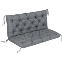 Outsunny 2 Seater Garden Bench Cushion Dark Grey Swing Chair Seat Pad with Ties for Indoor and Outdoor 110 x 120 cm | Aosom Ireland