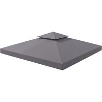 Outsunny Gazebo Canopy Roof Top Replacement Cover, 3 x 3m, Spare Part, Deep Grey (TOP ONLY)