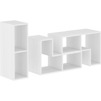 HOMCOM Modular TV Stand, Free Combination Unit with Storage Shelves, Expandable Entertainment Centre for Living Room, White Aosom UK