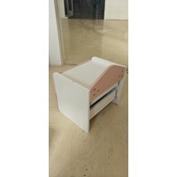 AIYAPLAY Kinder-Nachttisch mit 2 Schubladen, Montessori-Nachttisch für Kinder, abgerundete Kanten, für Kinder von 3 bis 8 Jahren, für Wohn- und Schlafzimmer, 34x31x36 cm, Rosa Aosom