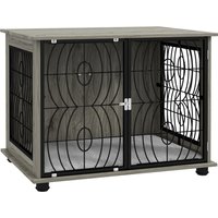 PawHut 29.5" Indoor Dog Crate Furniture End Table w/ Plush Washable Cushion, Lockable Door, for Medium Size Dogs | Aosom Ireland