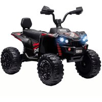 AIYAPLAY 24V 2 Seater Electric Quad Bike for Kids, Ride On Car ATV Toy w/ Forward Backward, for Boys Girls 3-8 Years, Black