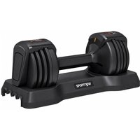 SPORTNOW Verstellbare Hantel Set, 2-11 kg Hanteln mit Schnelleinstellung Ablagefach, rutschfest Griff, Platzsparend Kurzhantelset, Kurzhanteln, Dummbell Set für Zuhause, Fitnessstudio Aosom