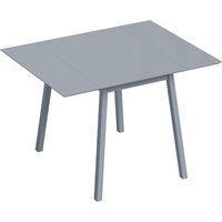 HOMCOM Solid Wood Folding Dining Table, Drop Leaf Table for 2-4 People, Rectangle Kitchen Table