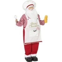 4ft Singing Cooking Santa Claus Standing Christmas Animated Santa Figure Head Moving Sound Touch Activated