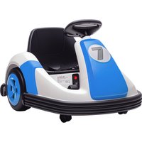 AIYAPLAY Kids Bumper Car with 360-Degree Rotation, 6V Electric Ride On Car with Music and Horn for 3-8 Years Old, Blue