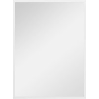 HOMCOM Wandspiegel 60 x 80 cm Rechteckig Spiegel Dekorativer Hängespiegel Badezimmerspiegel für Schlafzimmer Badezimmer Wohnzimmer Flur Weiß Aosom