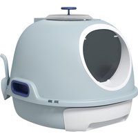 PawHut Cat Litter Box With Litter Scoop, Drawer-Type Easy To Clean, Skylight, Light And Easy To Move Aosom UK