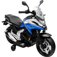 AIYAPLAY Licensed Honda 12V Kids Electric Motorbike with Training Wheels, Soft Start, Headlights, Music for 3-6 Years, Blue