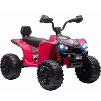 AIYAPLAY 24V 2 Seater Electric Quad Bike for Kids, Ride On Car ATV Toy w/ Forward Backward, for Boys Girls 3-8 Years, Pink