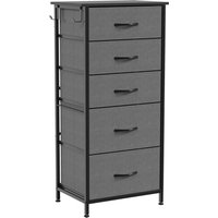 HOMCOM 5-Drawer Fabric Chest with Side Pockets