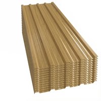 Outsunny 12 Stück Trapezblech 129x45cm 7m² Verzinkt Dachblech 0,25 mm Wetterfest Profilblech Farbbeschichteter Stahl Dachplatten Dachpaneele Stahlblech Wellblechplatten für Dach Gerätehaus Carport Naturholz Aosom
