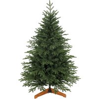 150cm Artificial Christmas Tree Full Hinged Xmas Tree Solid Pine Wood Stand
