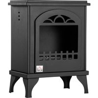 HOMCOM Lareira Bioetanol 7000 BTU Tanque 12 L Tempo Combustão 3H Interiores 20-25 m² Design Moderno 41x25x54 cm Preto Aosom Portugal