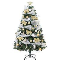 HOMCOM 5ft Pre-Lit Christmas Tree with 150 LEDs