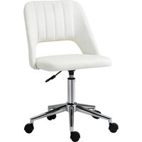 Vinsetto Drehstuhl Beige, höhenverstellbarer Bürostuhl für Wohnzimmer & Schreibtisch, kompakt, ergonomisch & modern Aosom.de