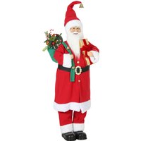 4ft Singing Dancing Santa Claus Standing Christmas Animated Santa Figure Gift Sack Sound Touch Activated