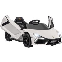 AIYAPLAY Macchina Elettrica per Bambini con Luci LED, Clacson e Telecomando, in Plastica e Acciaio, 105x60x40 cm, Bianco