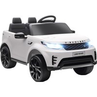 AIYAPLAY Macchina Elettrica per Bambini Licenza Land Rover con Fari LED, Clacson e Telecomando, 105x68.5x58 cm, Bianco Aosom Italy