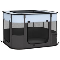 PawHut Foldable Dog Pen with Storage Bag for Indoor/Outdoor Use, Grey | Aosom Ireland