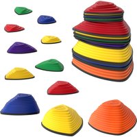 AIYAPLAY Balanciersteine 11 Stück Rutschfeste Stapelsteine Trittsteine zur Förderung von Balance Gleichgewichts, für Indoor, Outdoor für Kinder 3-8 Jahren Aosom