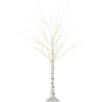5ft Artificial Birch Tree Light 96 Warm Pre Lit LED Light Indoor Covered Outdoor Use