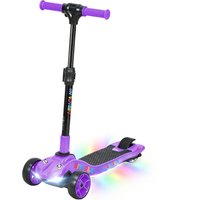 AIYAPLAY Three-Wheel Foldable Electric Scooter for Kids Aged 6-10 Years, Safe & Fun Ride with Durable Design, Purple Aosom UK