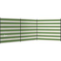 Outsunny 4 Pole Camping Windbreaks, Beach Wind Shield Shelter with Carry Bag and Steel Poles, 540cm x 150cm