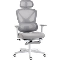 HOMCOM Ergonomic and Adjustable Office Chair - Grey