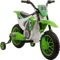 HOMCOM 12V Kids Electric Motorbike Ride On Motorcycle Vehicle Toy with Training Wheels for 3-5 Years Old, Green