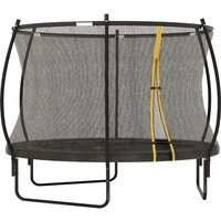 SPORTNOW 8ft Trampoline with Enclosure Net and Spring Cover, Outdoor Trampoline Garden Jumping Mat, Black Aosom UK