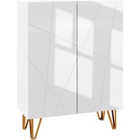 HOMCOM Narrow Shoe Storage Cabinet with Soft-Close Hinges and Adjustable Shelves for 15-20 Pairs of Shoes, White Aosom UK