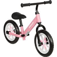 AIYAPLAY 11.2" Balance Bike for 2-5 Years, Toddler Bike with Lighting Wheels, Adjustable Seat & Handlebar, 360° Steering, Pink