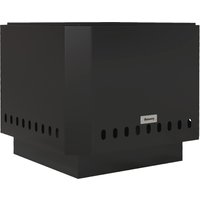 Outsunny Smokeless Fire Pit, 48 cm Portable Wood Burning Firepit, Square Metal Bonfire Stove with Poker, Black
